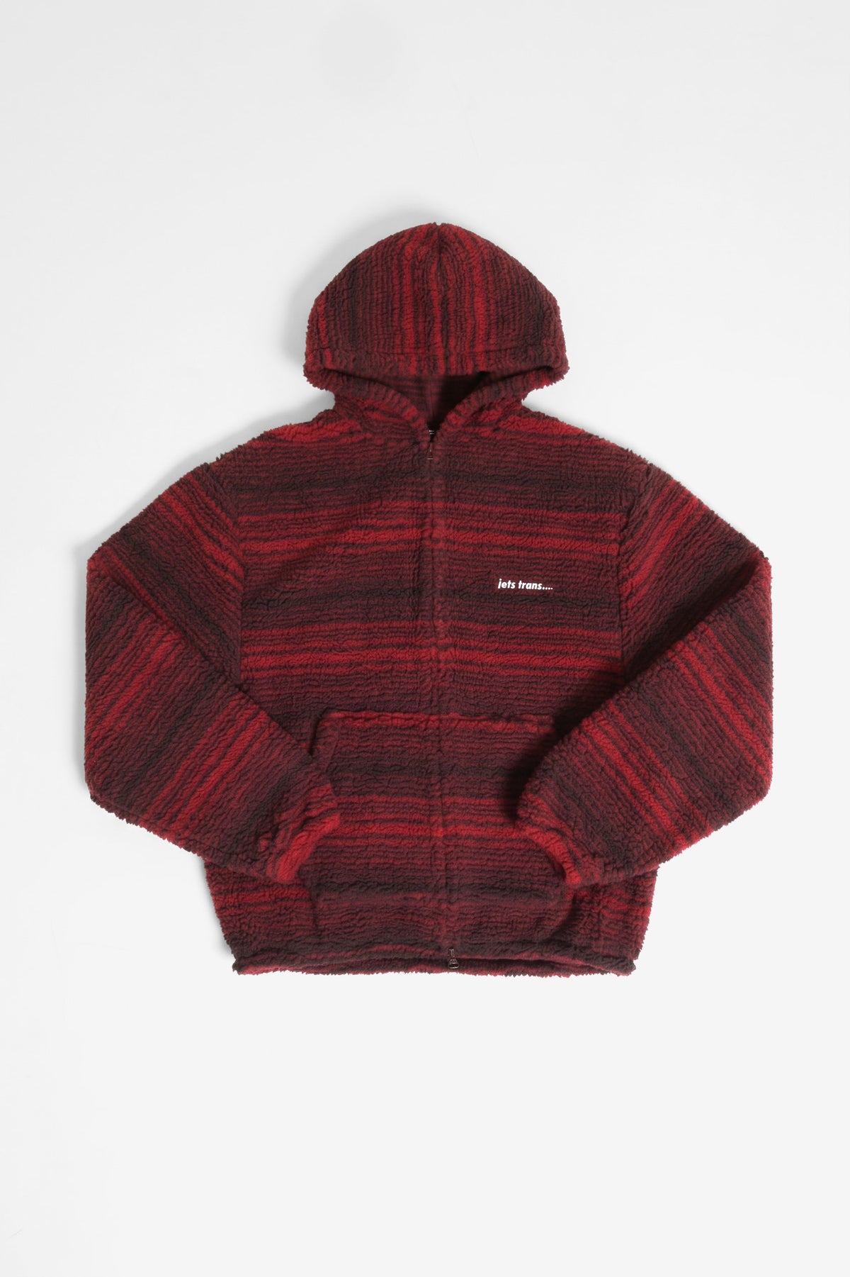 Sherpa jacket - Red + Brown