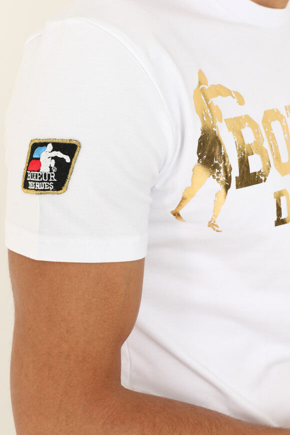 T-shirt - Blanc + Or