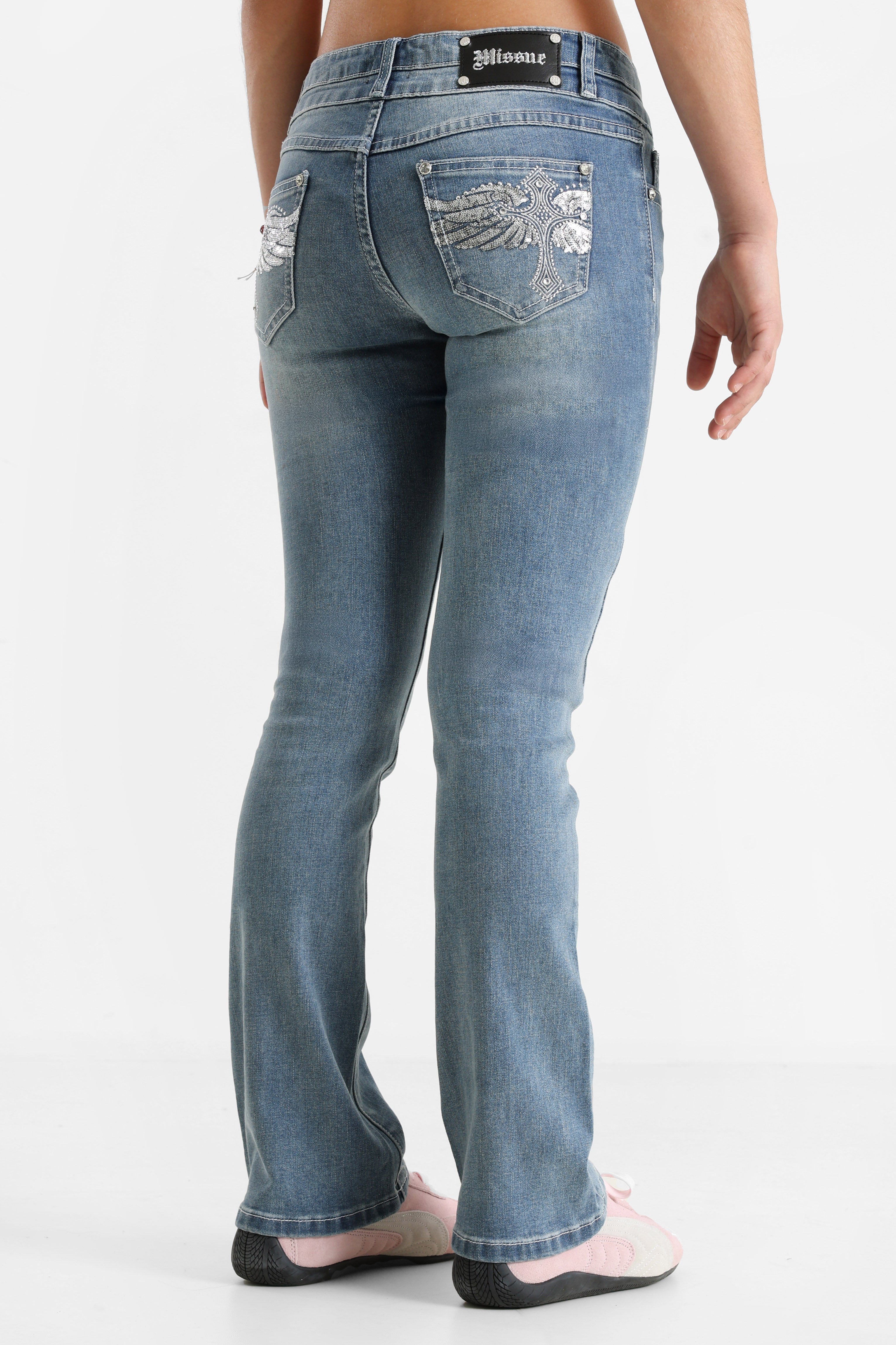 Bootcut Jeans - Blau
