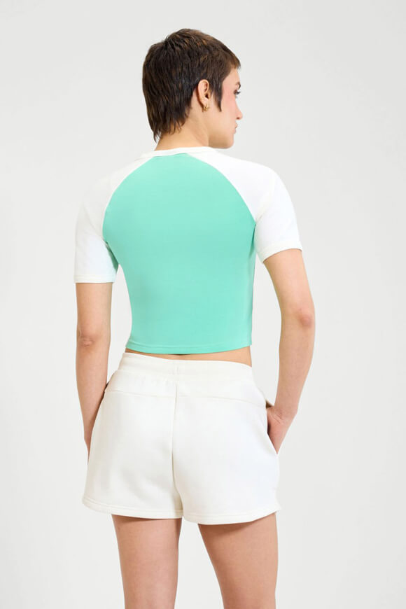Vamaveche Crop T-Shirt - Green + Offwhite