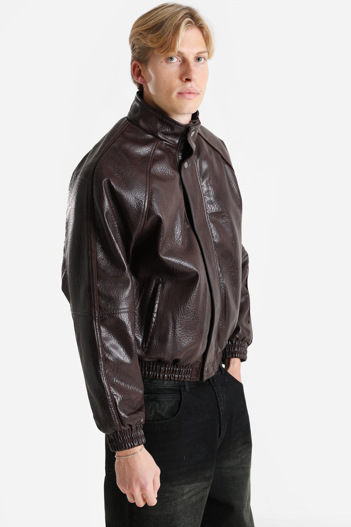 Kunstlederjacke - Brown