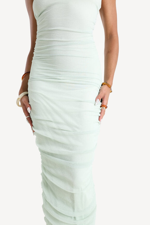 Glitzer Midikleid - Hellgrün