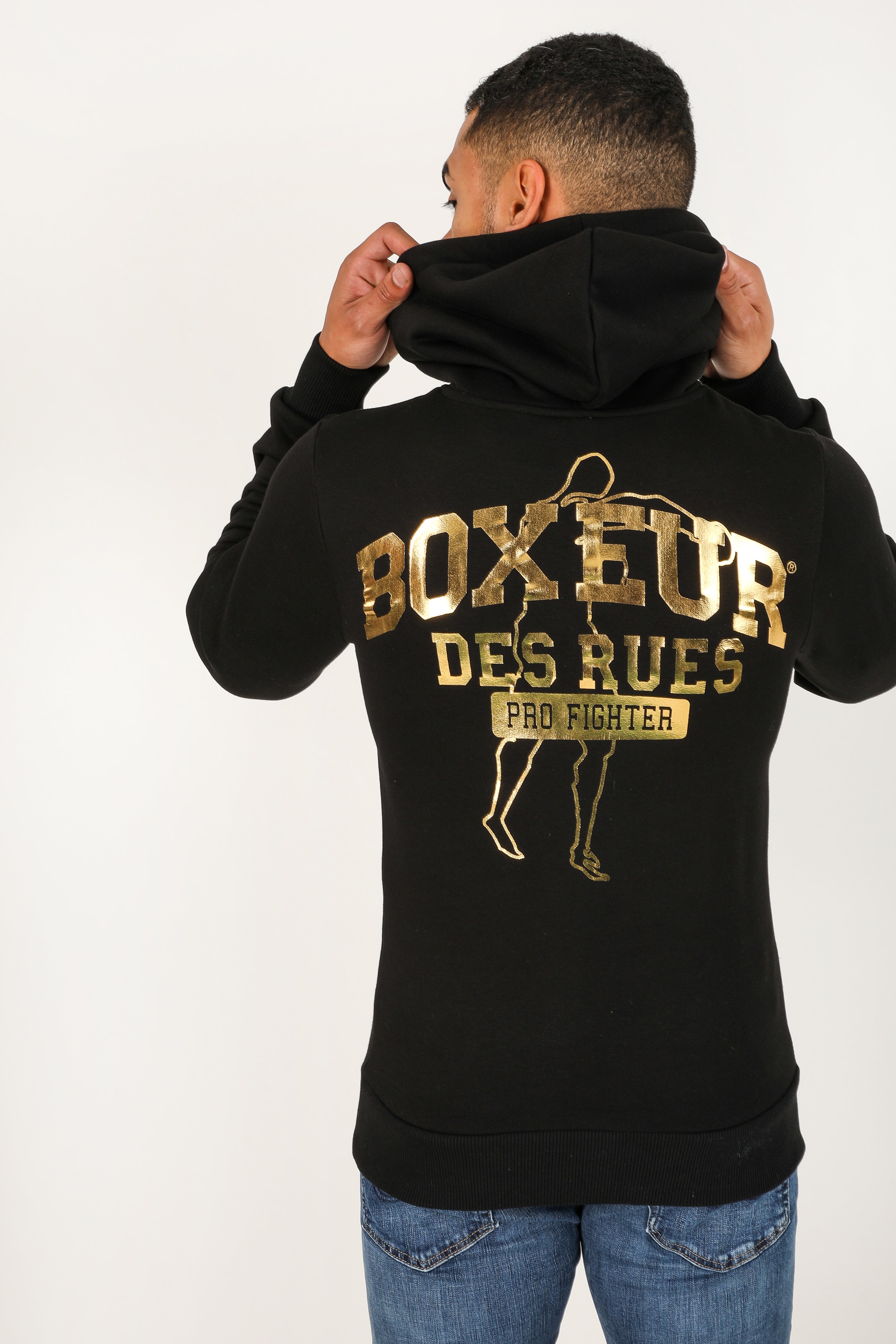 Hooded sweatshirt - Black + Gold