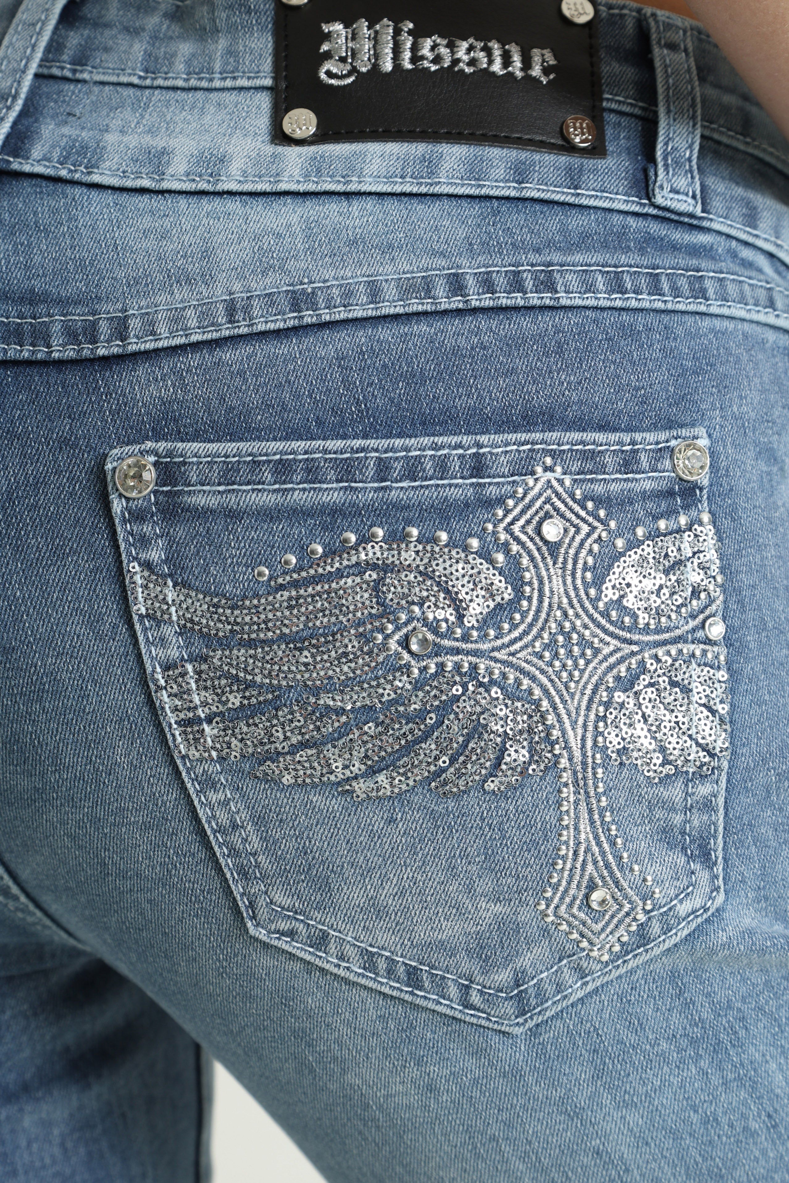 Flare Jeans - Blau Used