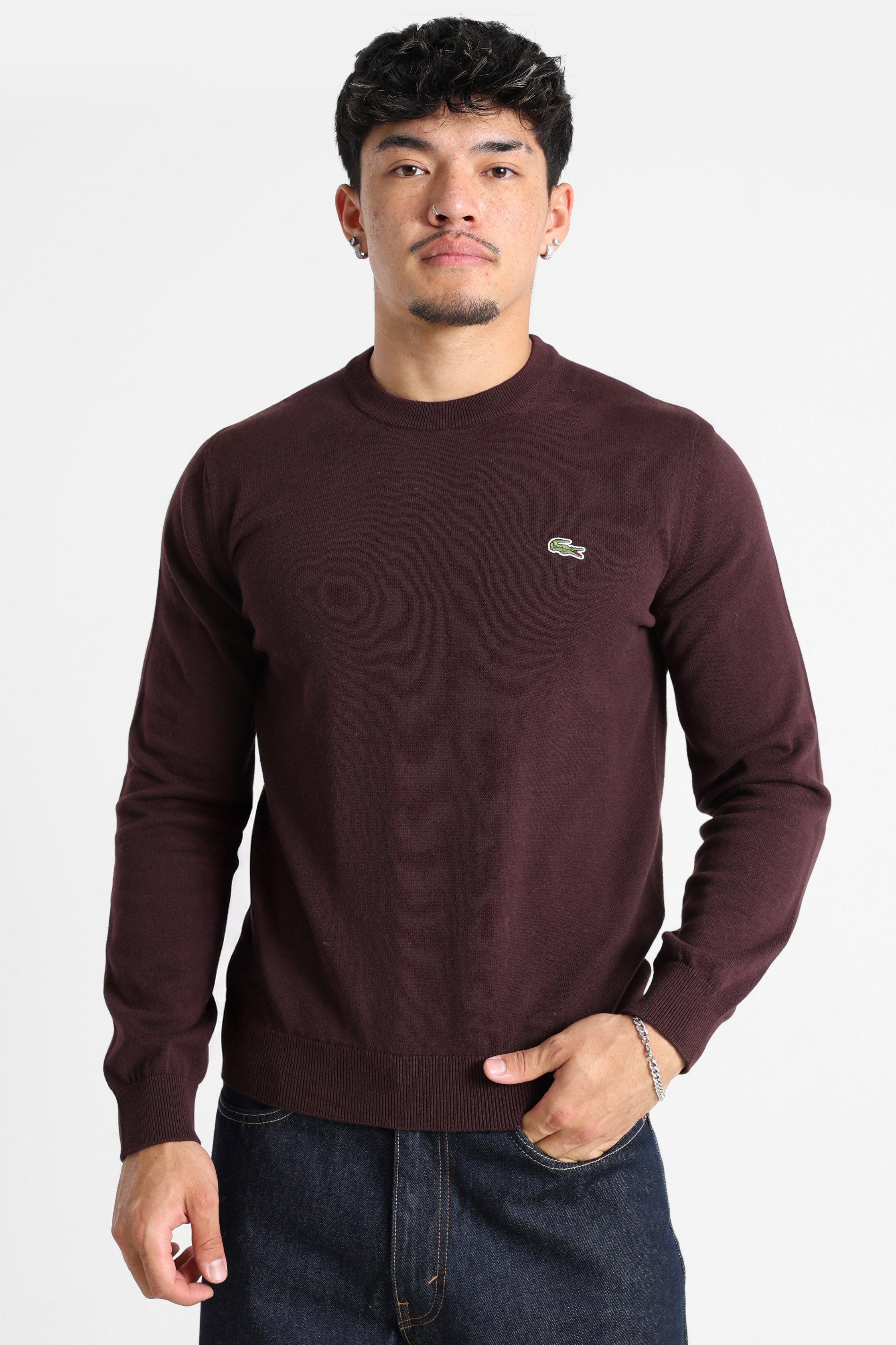 Maglione in maglia fine - Dark Brown