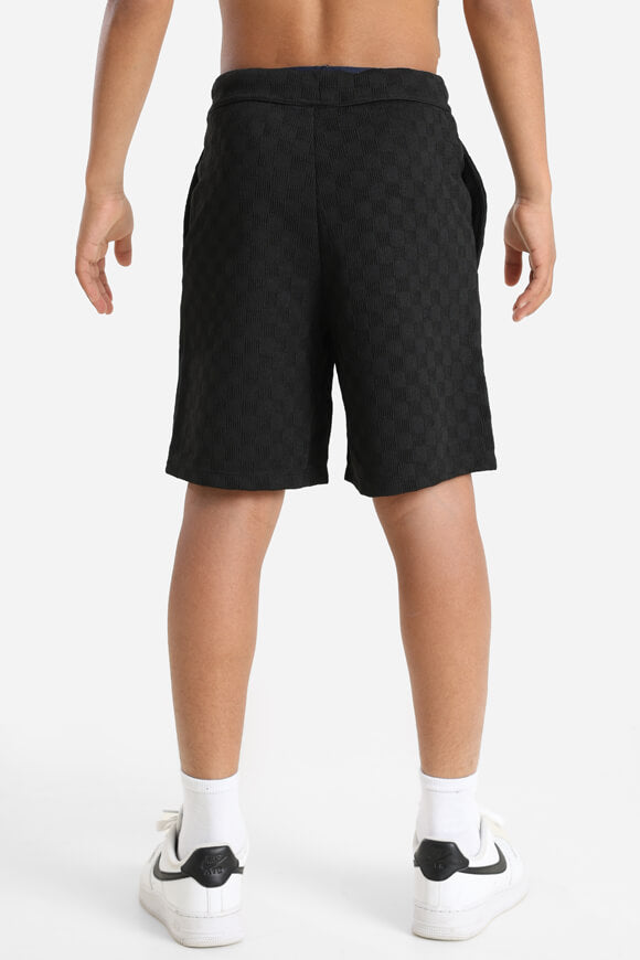 Strukturierte Stoffshorts - Schwarz