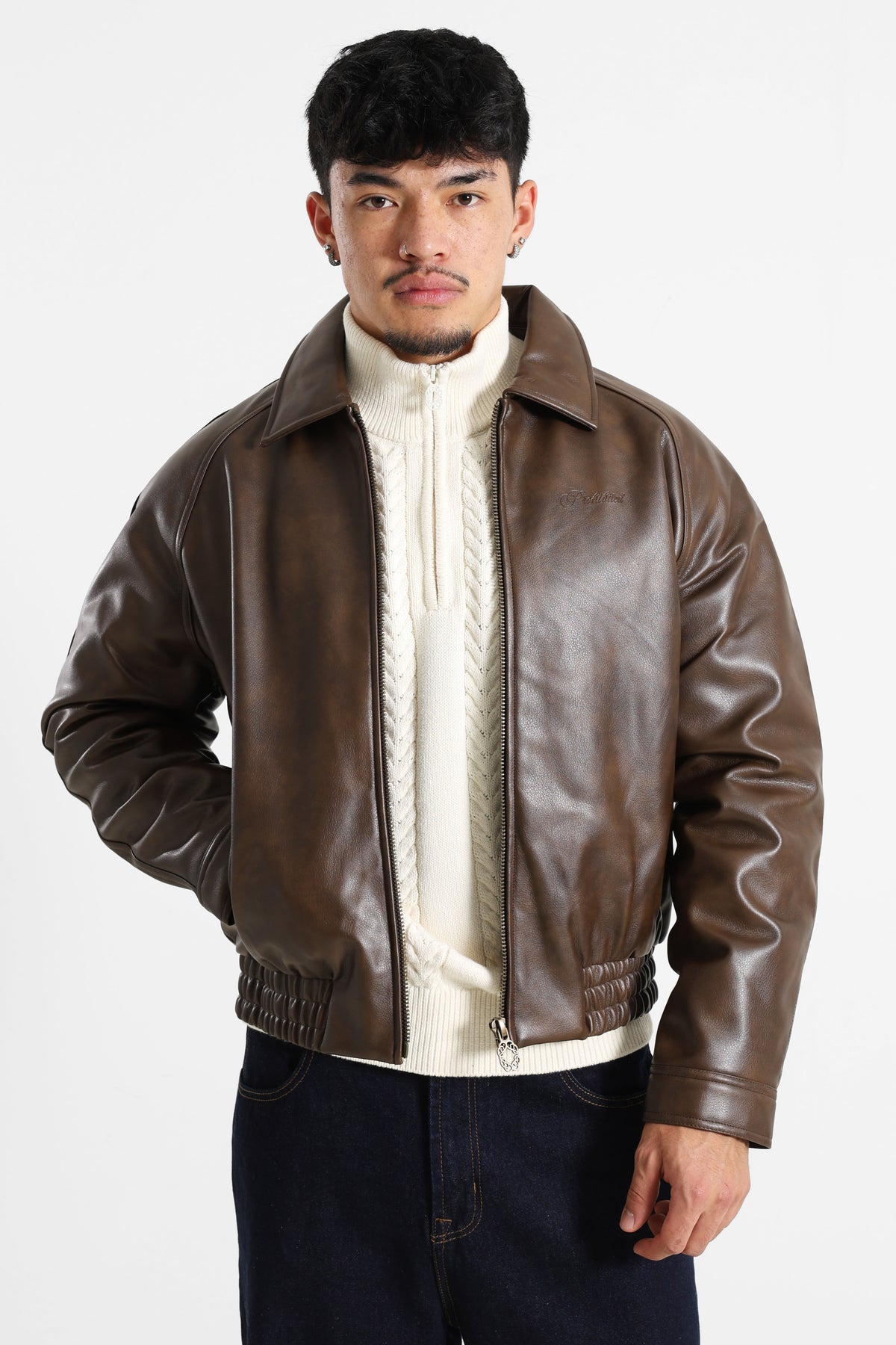 Giacca in ecopelle - Brown