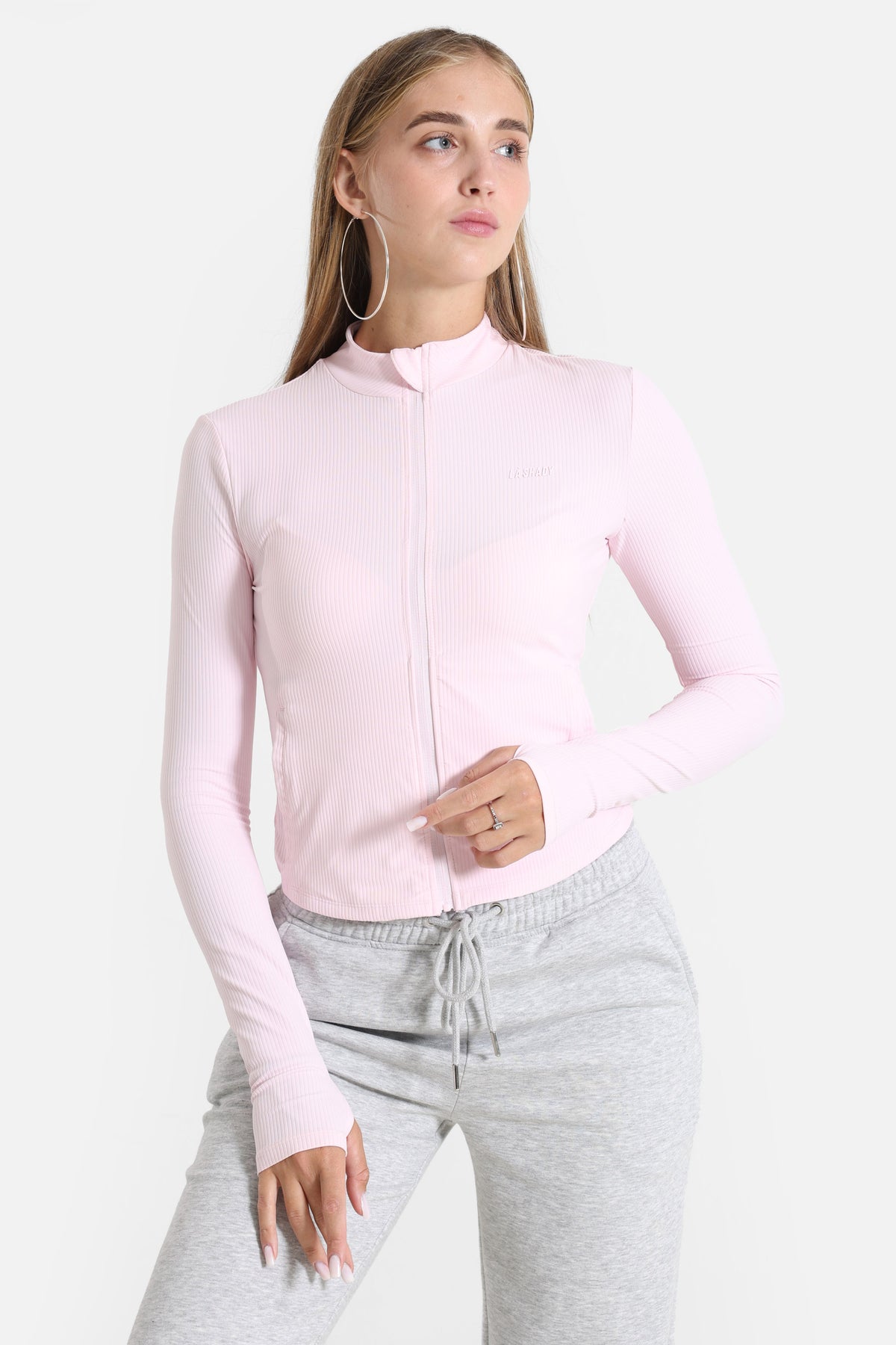 Crop Trainingsjacke - Rosa