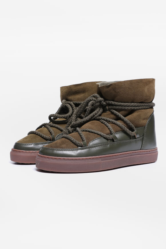 Lined winter ankle boot - Olive