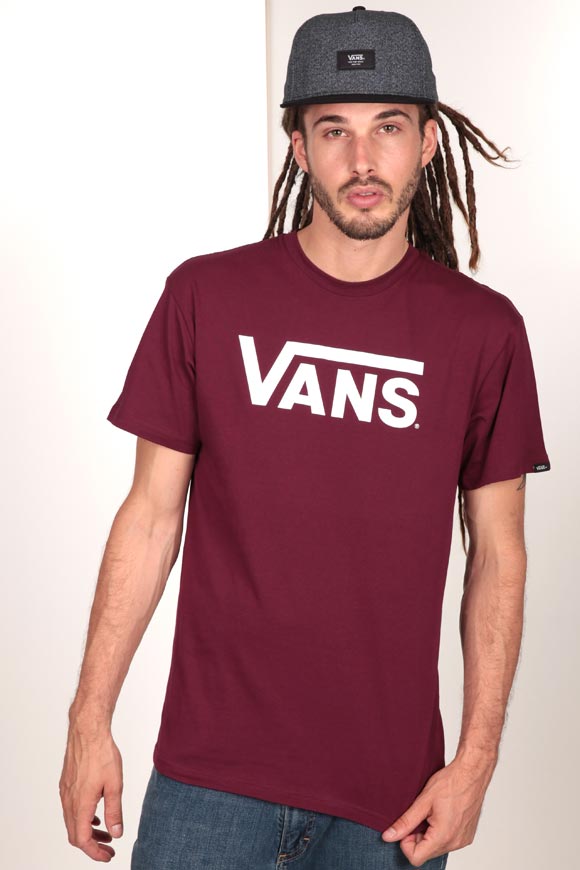 T-Shirt - Bordeaux + White