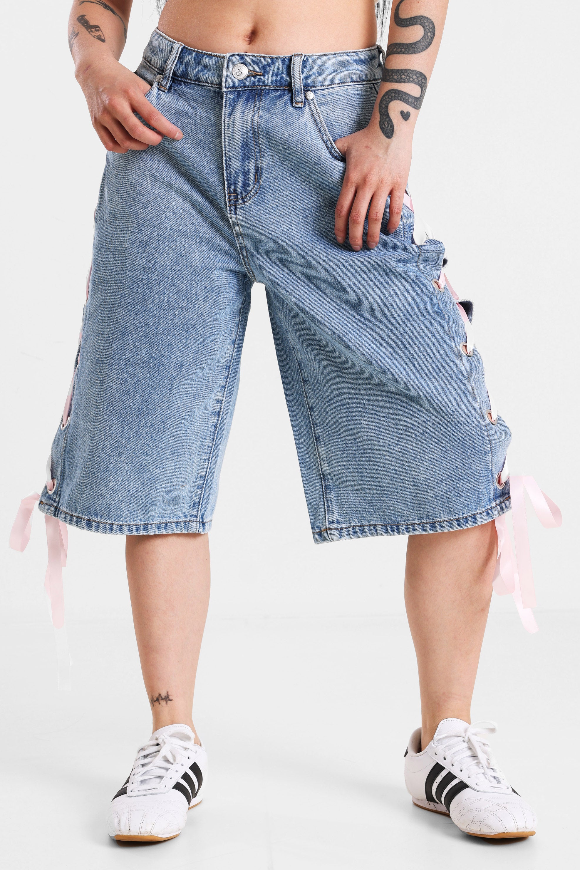 Jeans Bermudashorts - Hellblau