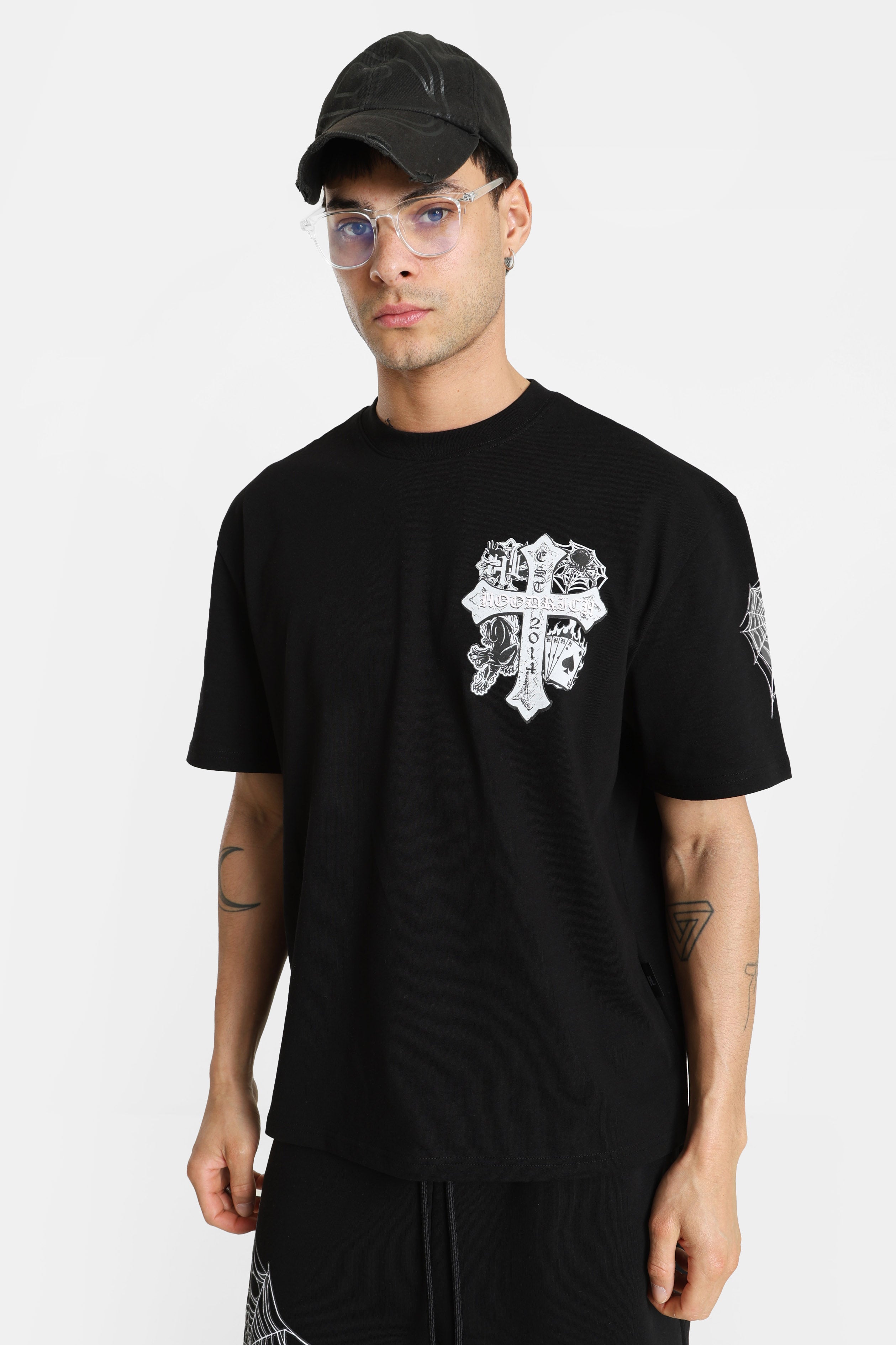 Cross t-shirt ample - Black