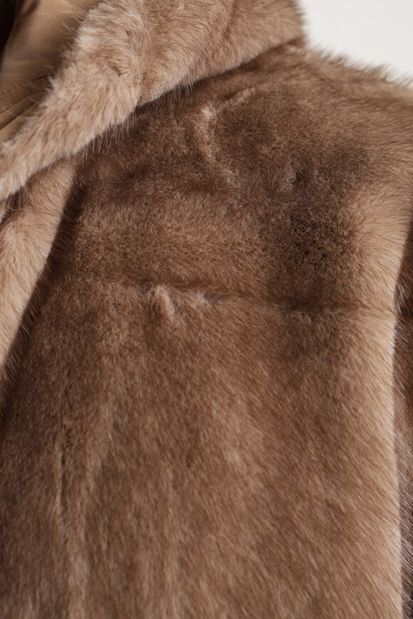 Giacca in pelliccia sintetica - marrone