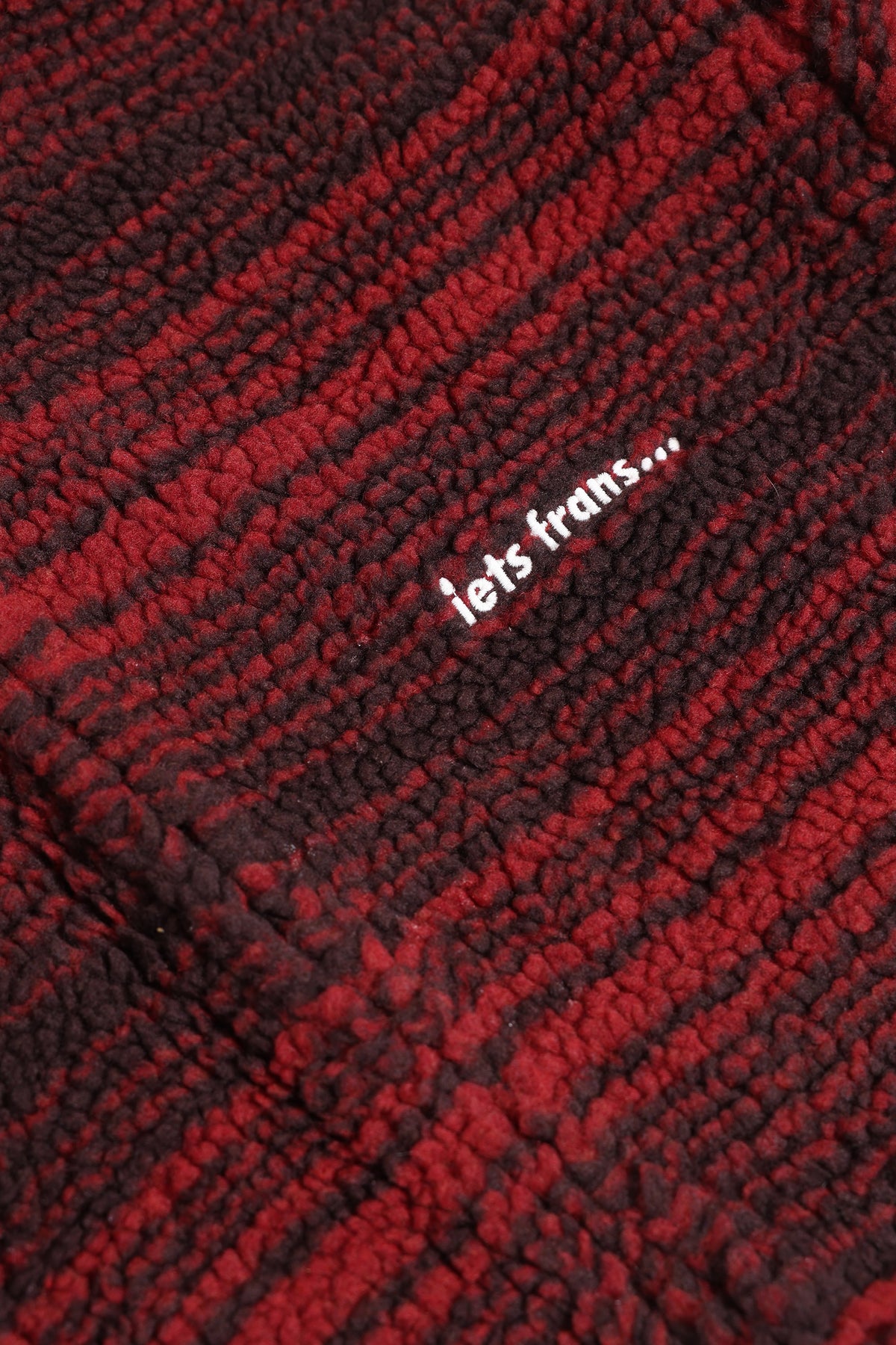 Sherpa jacket - Red + Brown