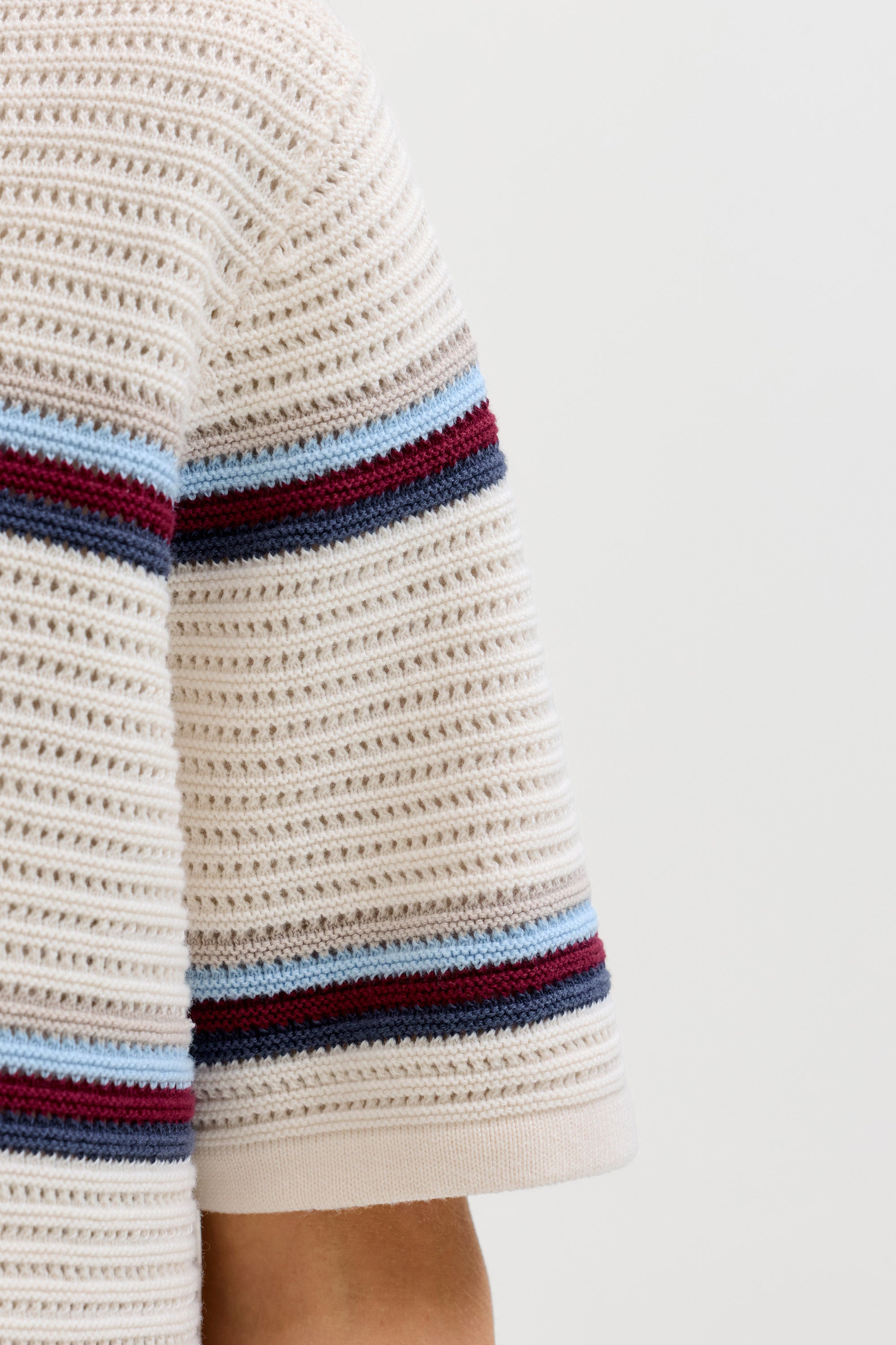 JORMAINE Strick Poloshirt - Sea Salt