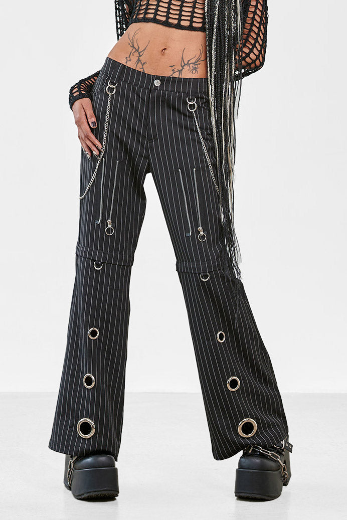 Chain Reaction Flare-Hose / Shorts - Black + White