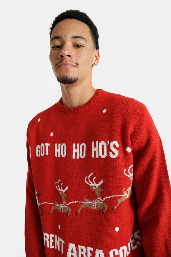 Knitted Christmas jumper - Pompeian Red