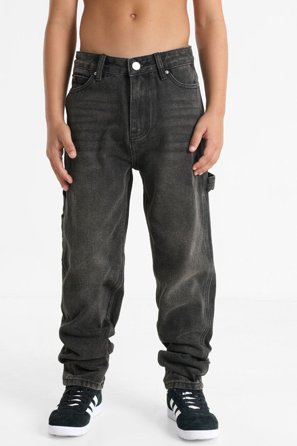 Baggy Fit Jeans - Used Schwarz