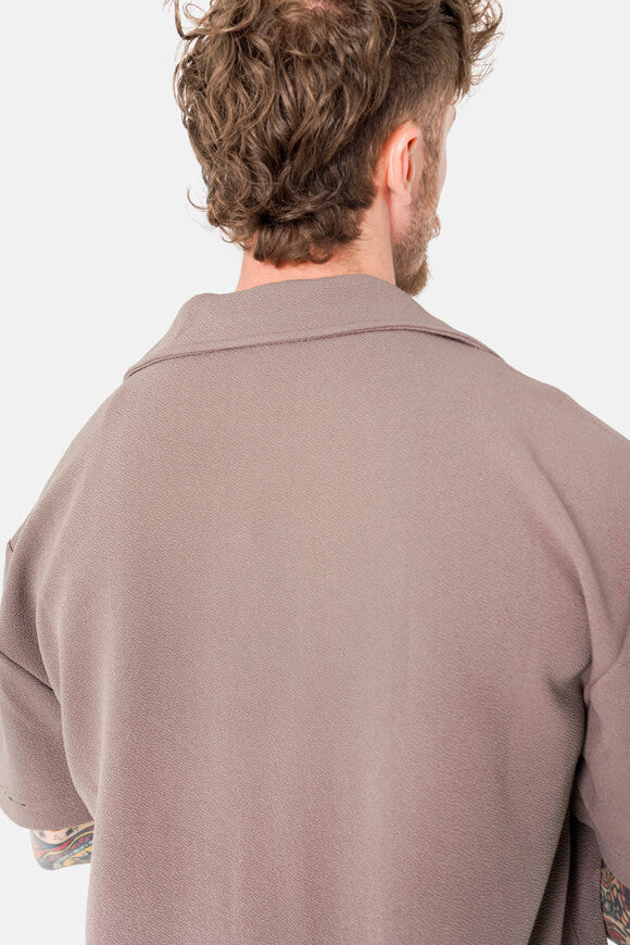 Camicia in seersucker - taupe