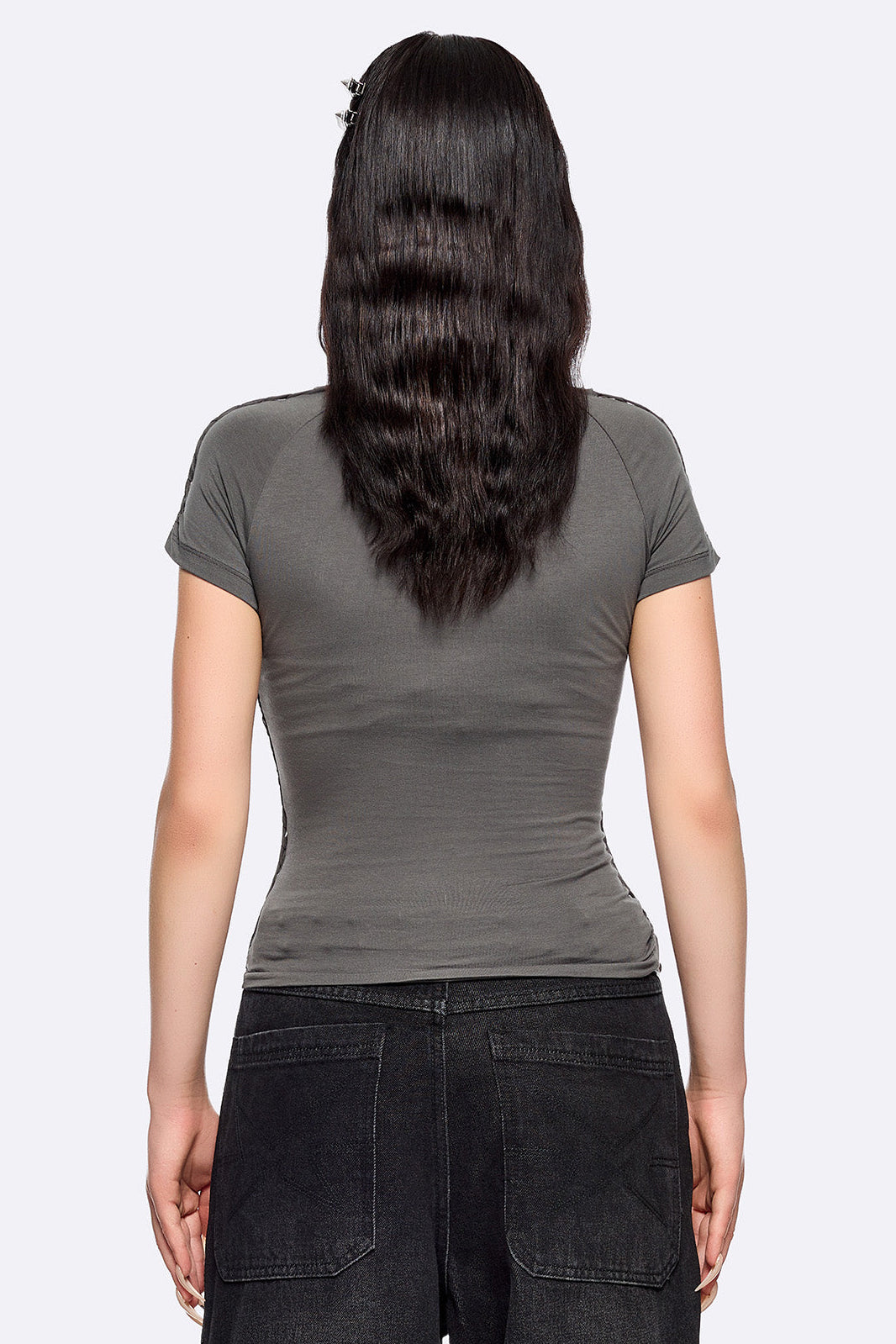 Astrea Crop T-Shirt - Dark Grey