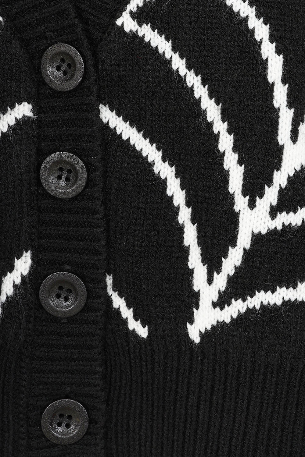 Web of Night Crop Cardigan - Black + White