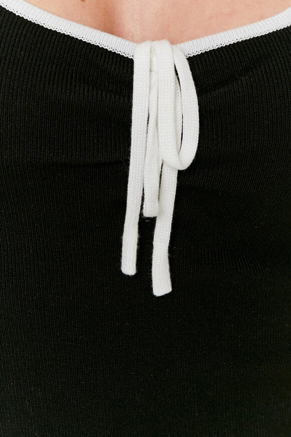 Mini abito in maglia a coste - Nero