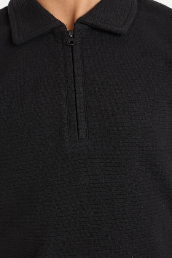 JJBENJA polo in structured fabric - Black