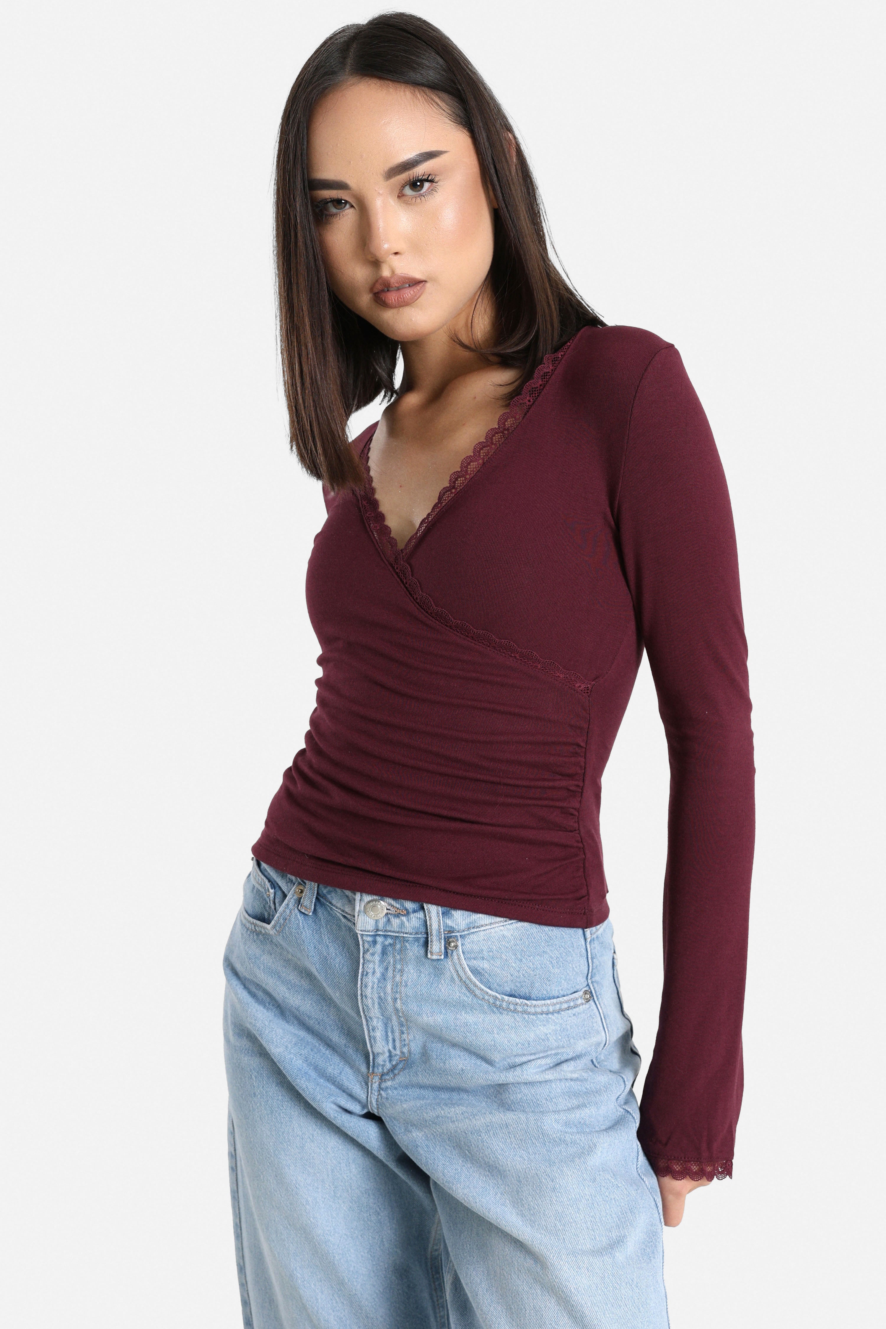 Camicia a maniche lunghe - Ruby Wine