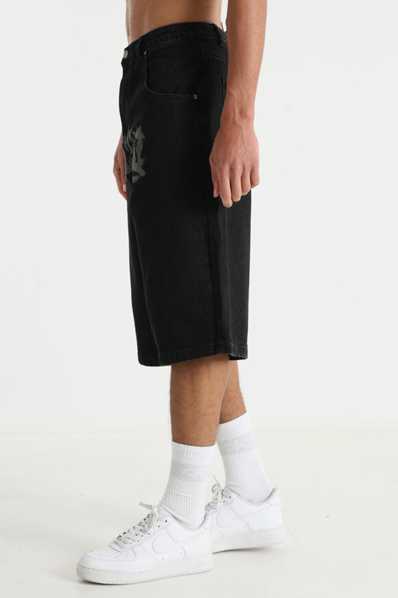 Jeansshorts - Schwarz Denim