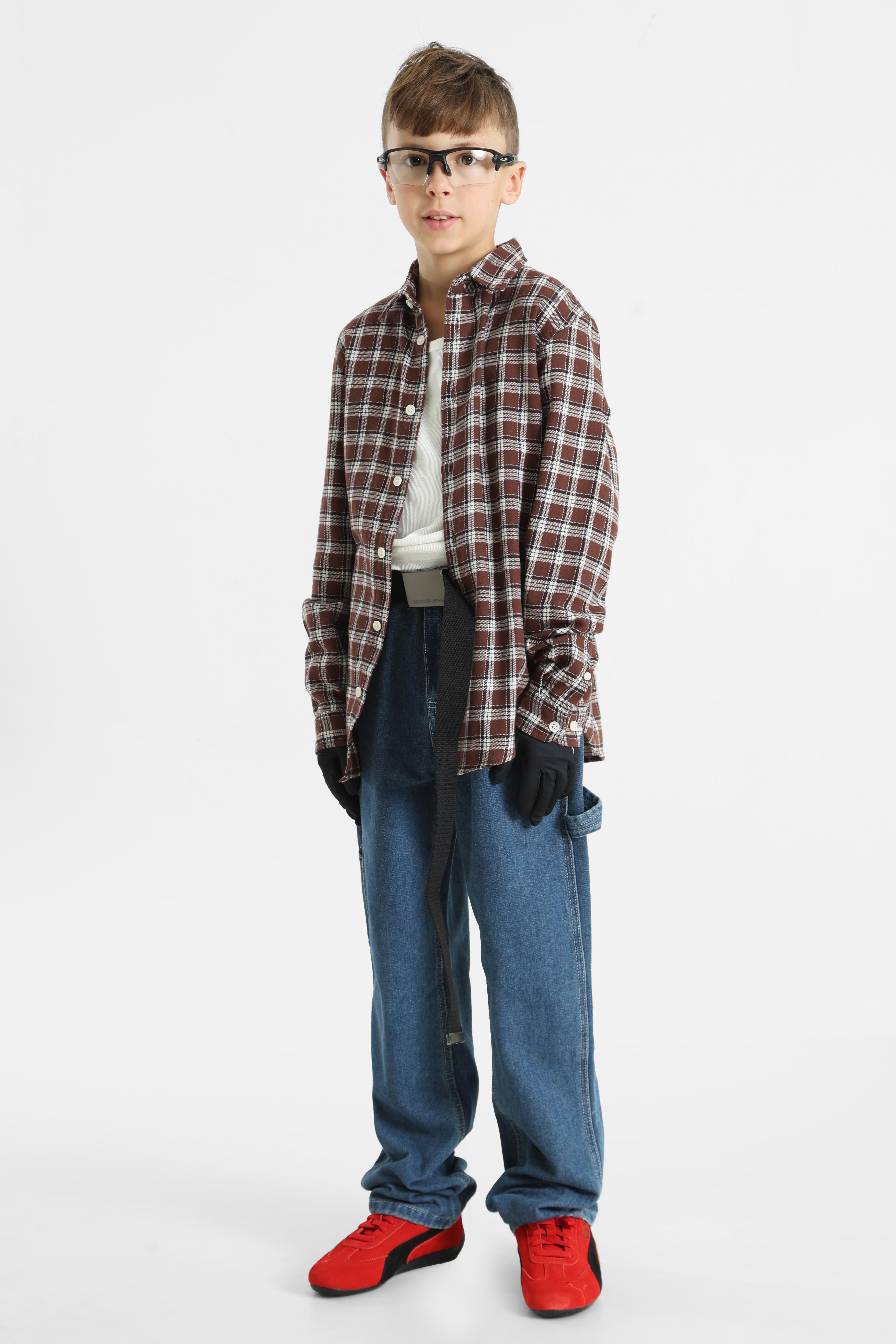 JORJOSHUA camicia a quadri - Deep Mahogany