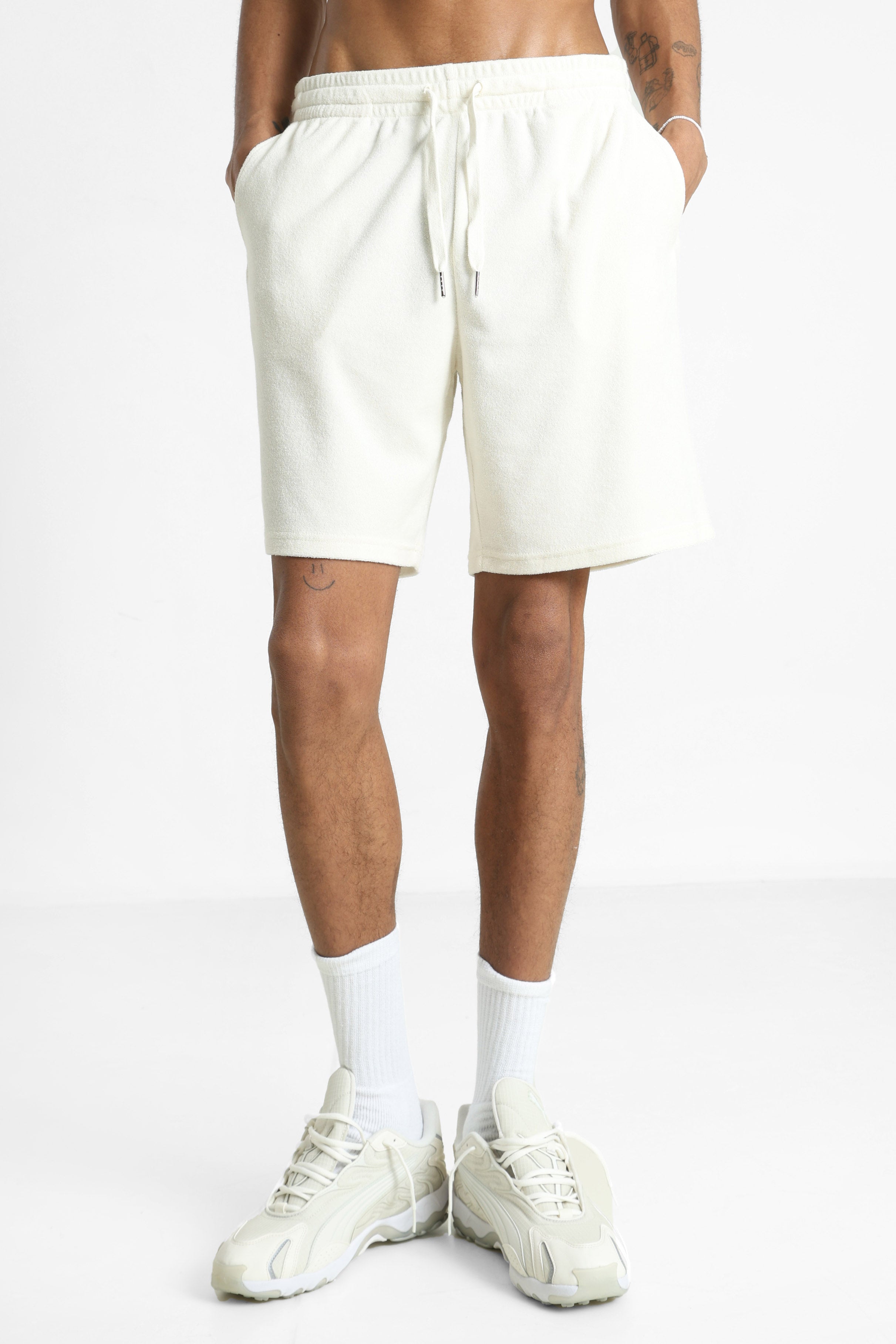 ONSTELLAS terry shorts - Egret