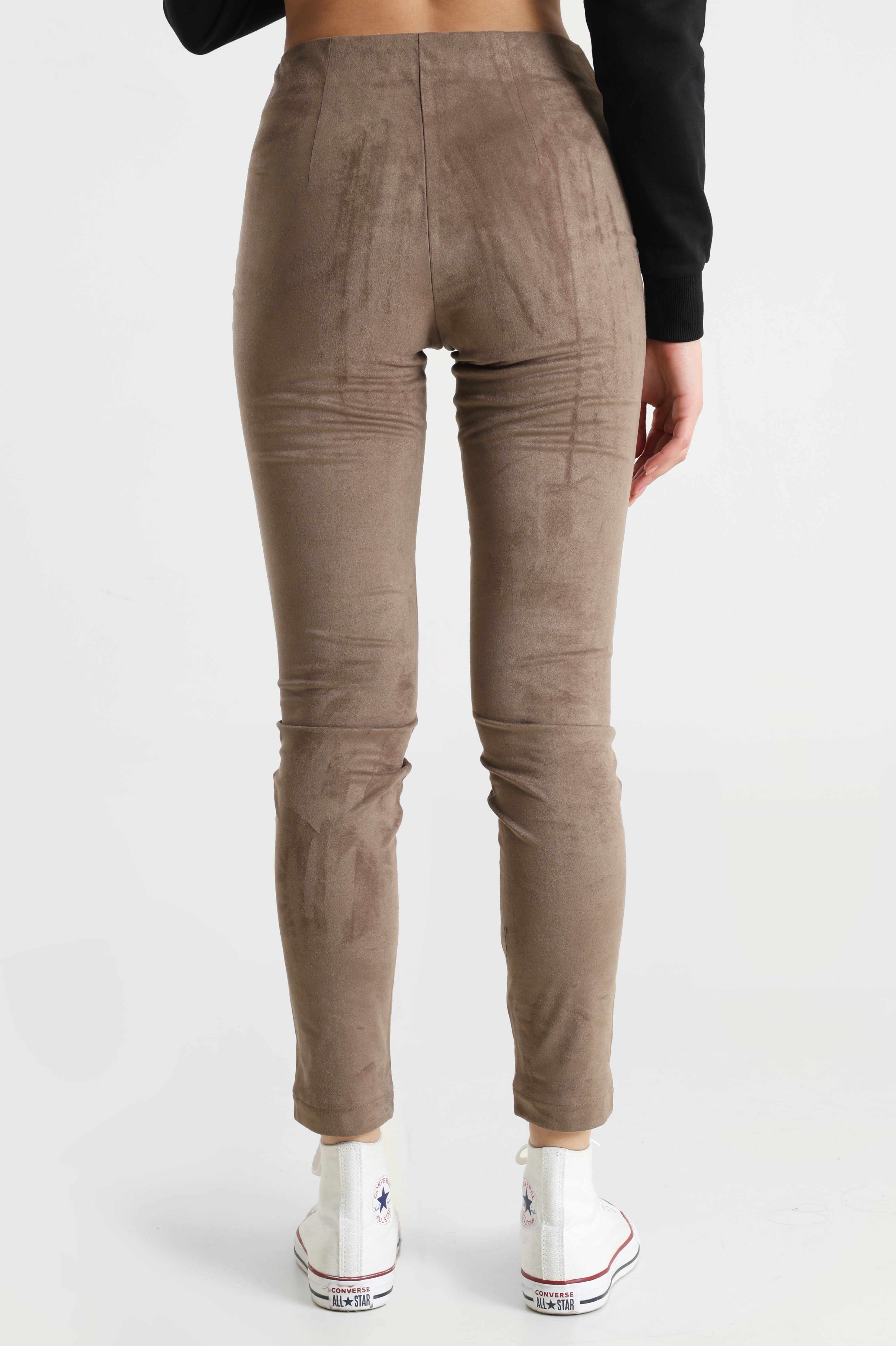 ONLANGALI faux suede leggings - Walnut