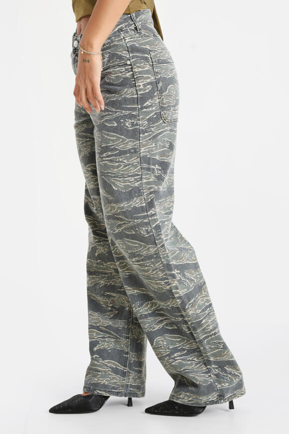 Baggy jeans - gray + camouflage