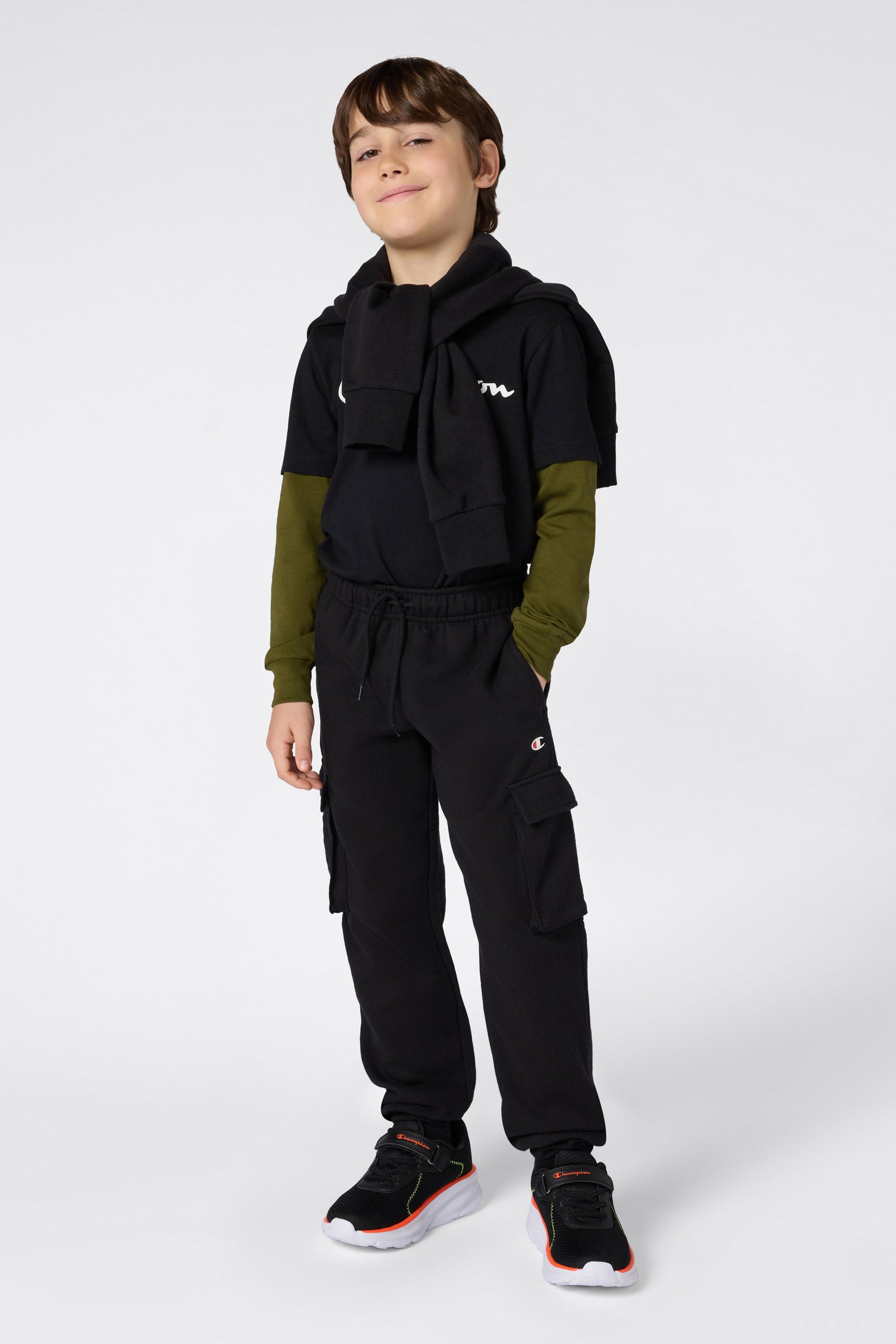Sweat cargo trousers - Black