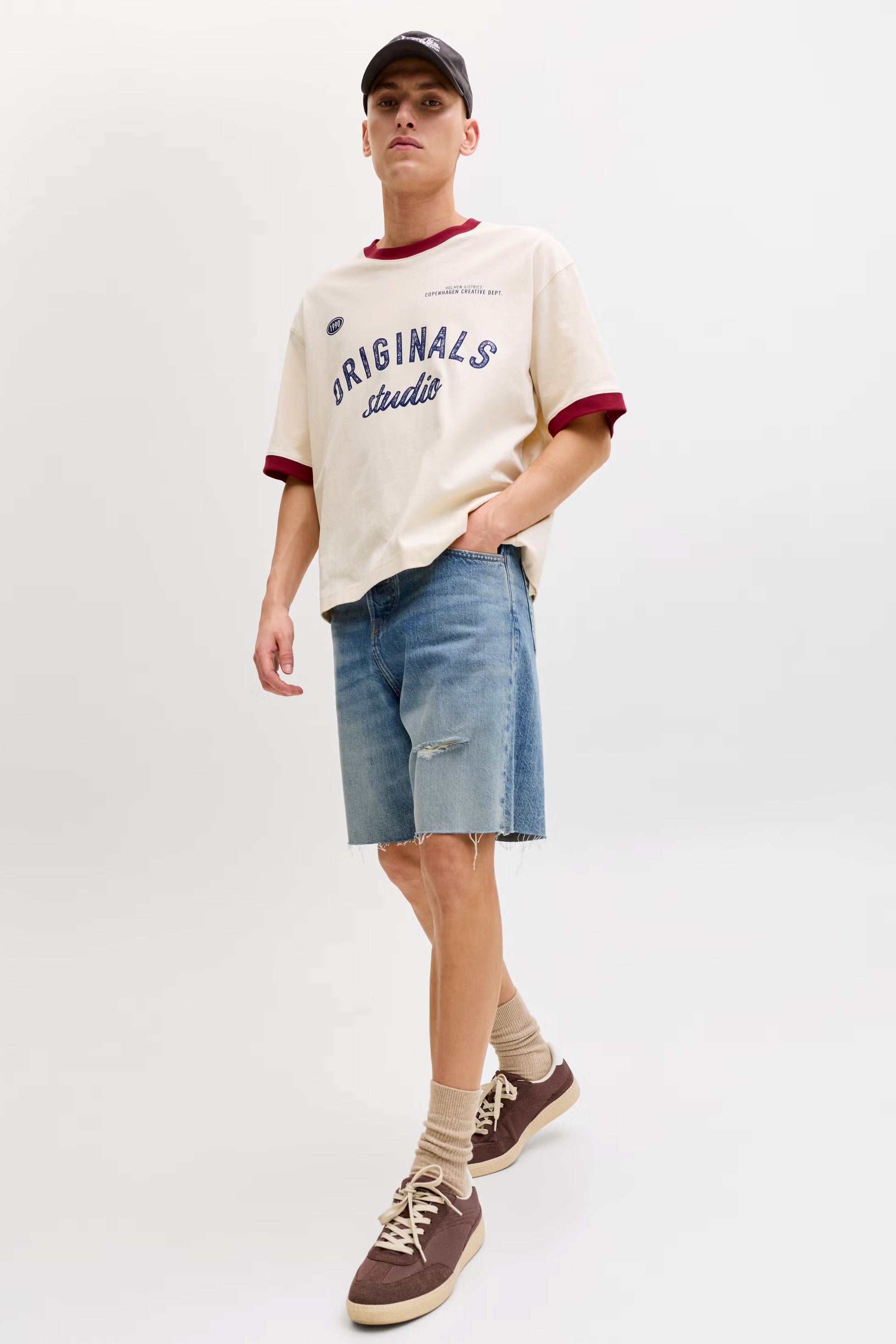 JJITONY JJCOOPER short in denim relaxed fit - Blue Denim