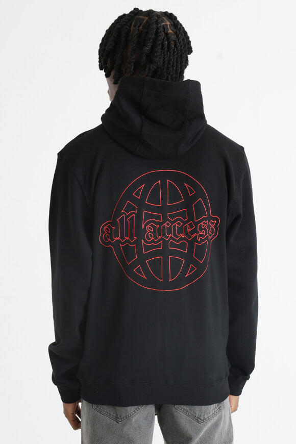 Kapuzensweatjacke - Schwarz