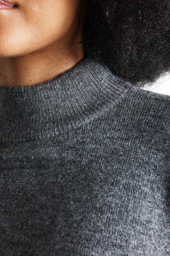 Pull en tricot - Gris foncé chiné