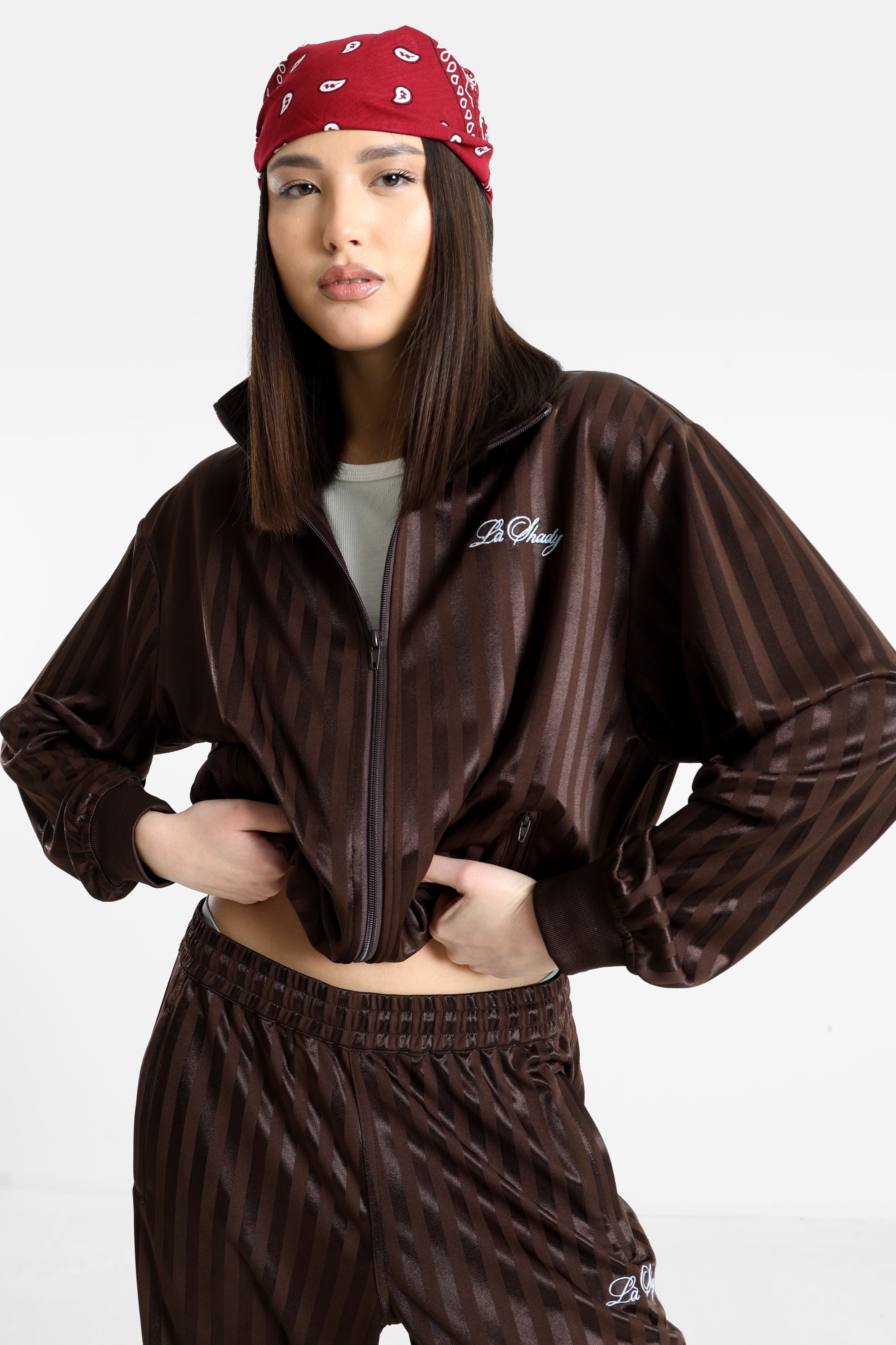 Tracksuit jacket - Dark brown