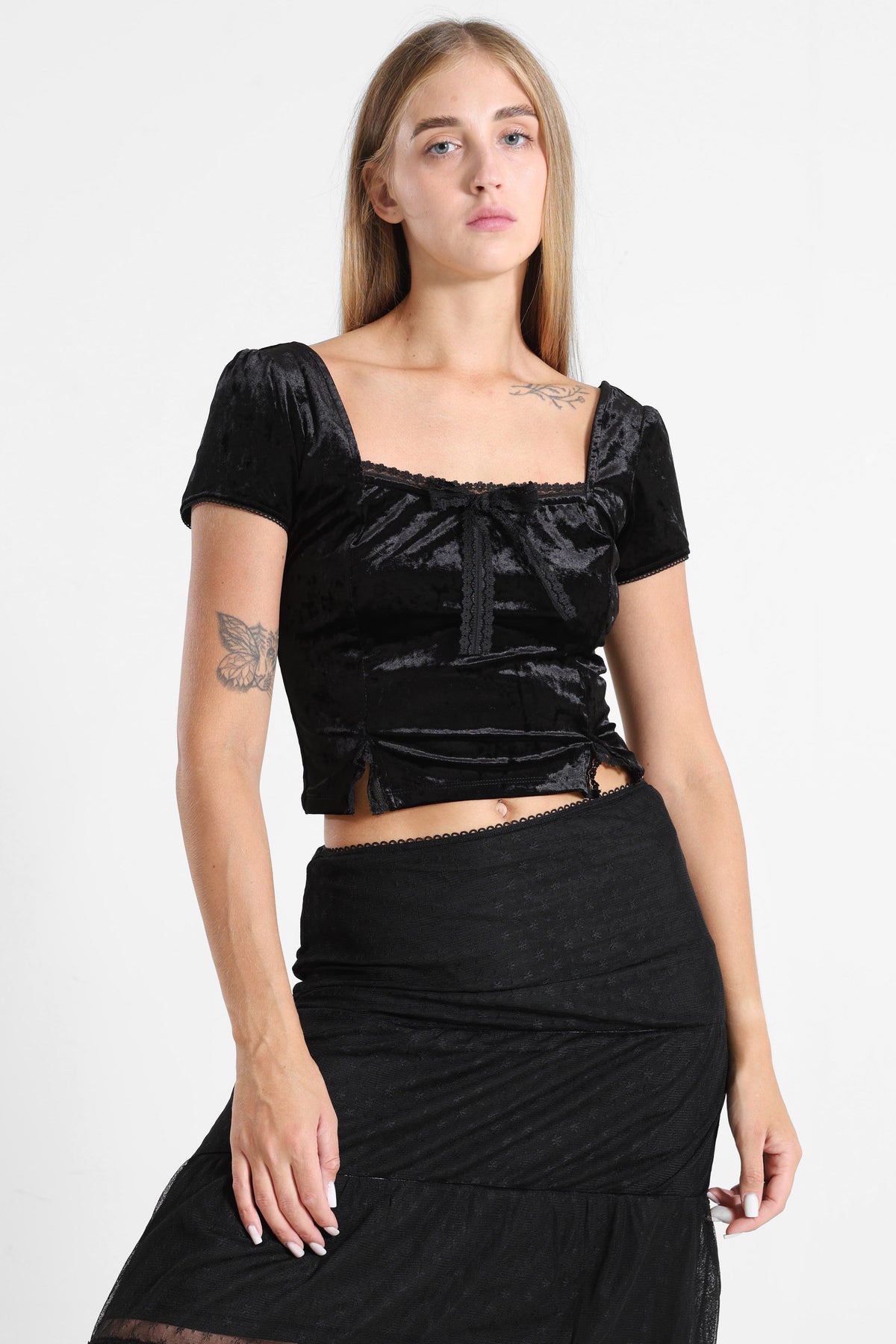 Samt Crop Top