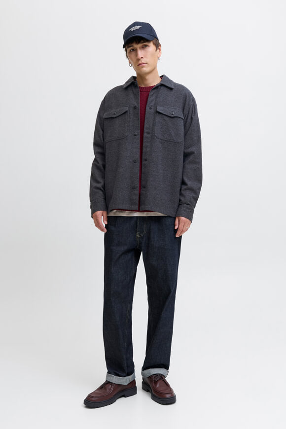 JJEPERFECT overshirt - Dark Grey Melange