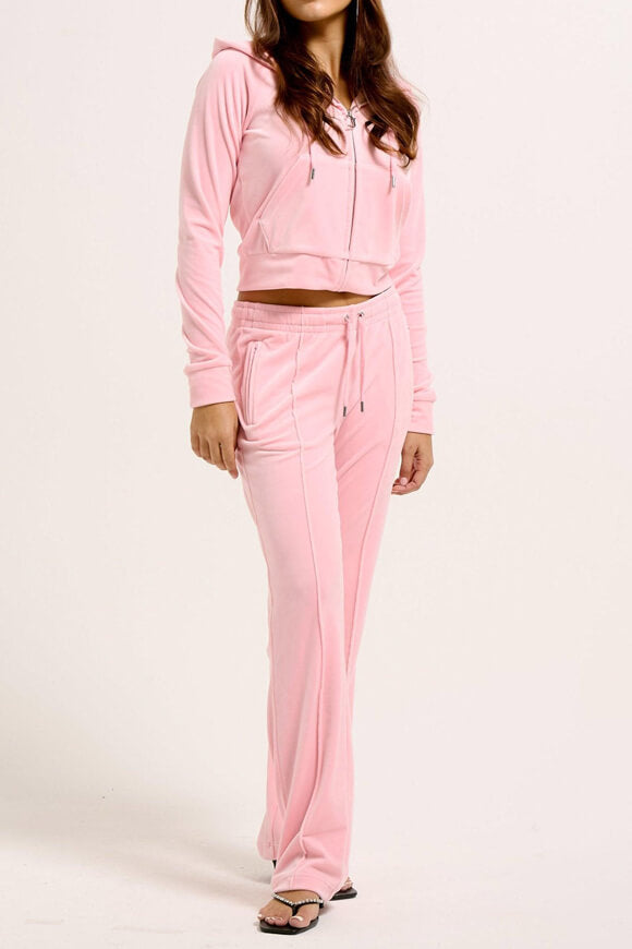Madison Samt Crop Jacke - Juicy Pink