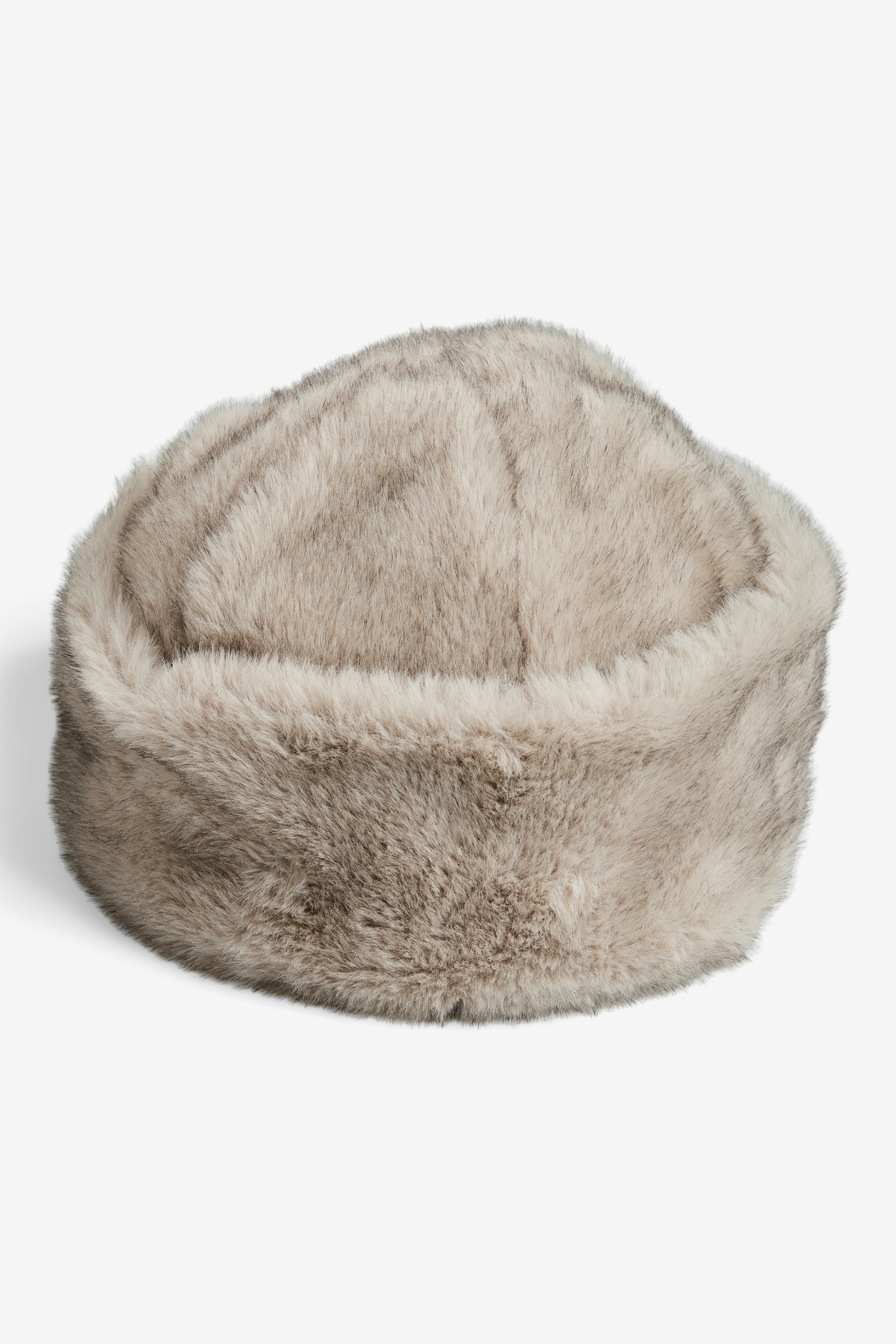 PCJUTLANDIA chapeau en fourrure synthétique - Greige