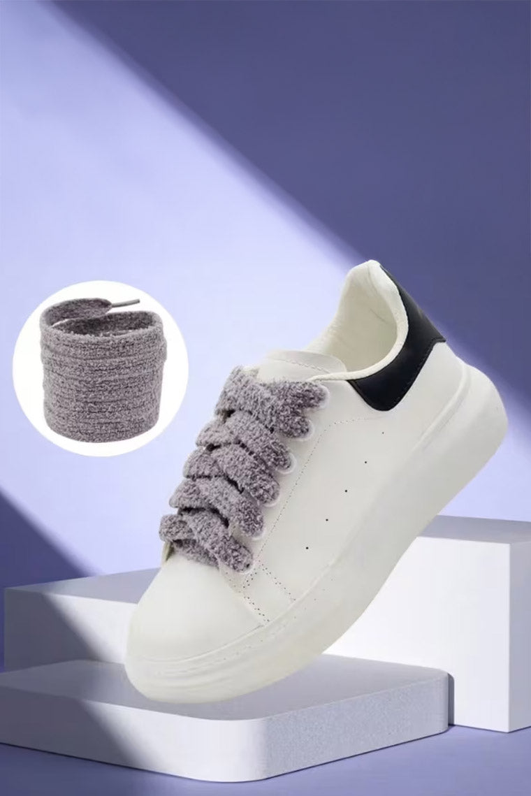 Lacci di peluche da 150 cm - Bianco