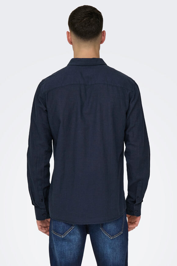 ONSCAIDEN Camicia in lino - Night Sky