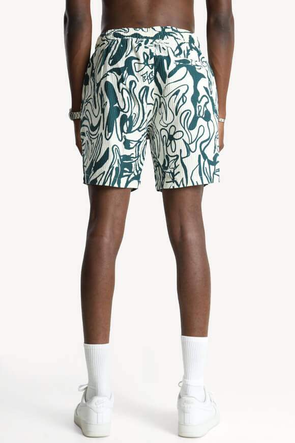 ONSTEL Shorts mit Waffelstruktur - Antique White + Dark Sea