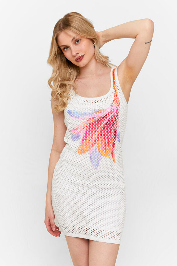 Mini robe au crochet - White