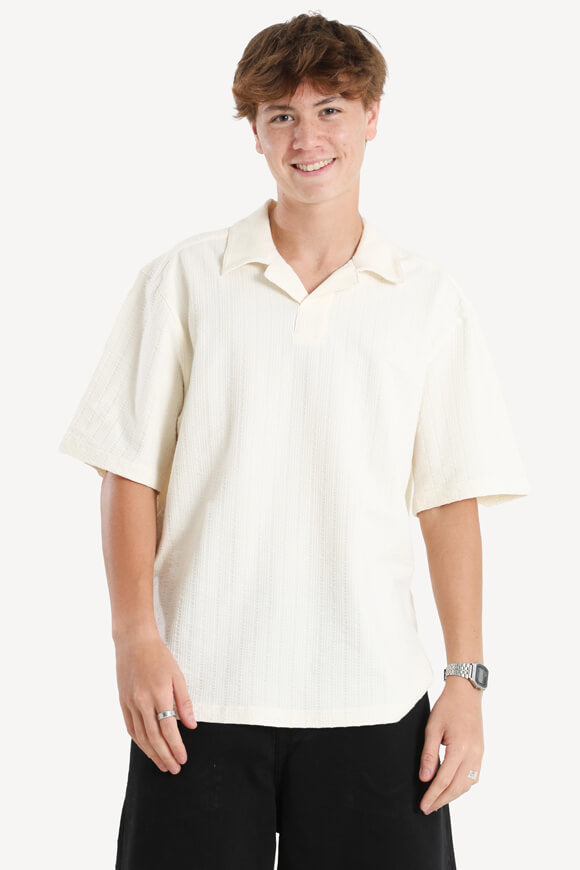 ONSMALES polo in structured fabric - Egret