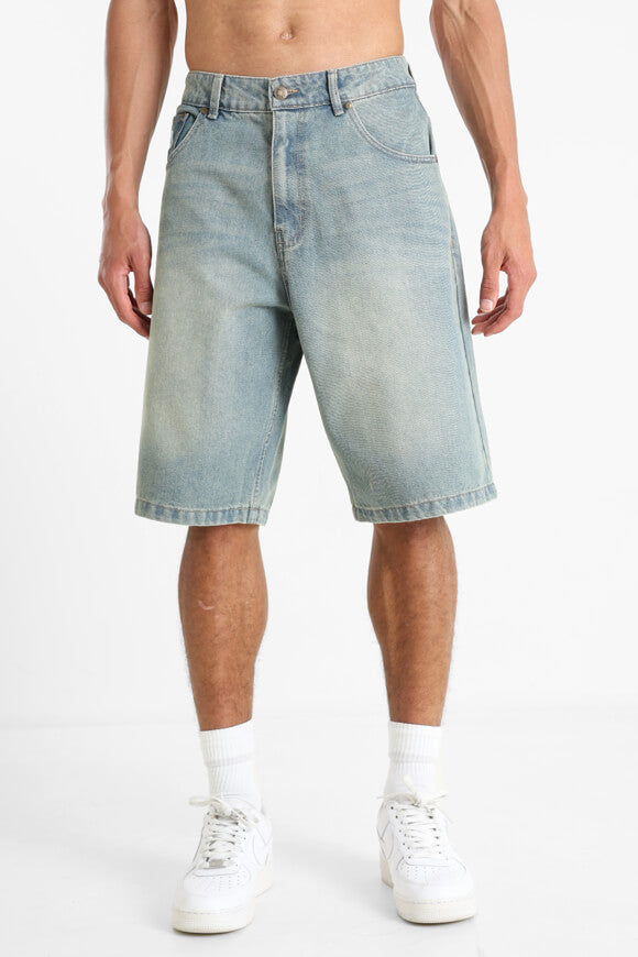 Short baggy fit denim - Bleached Blue