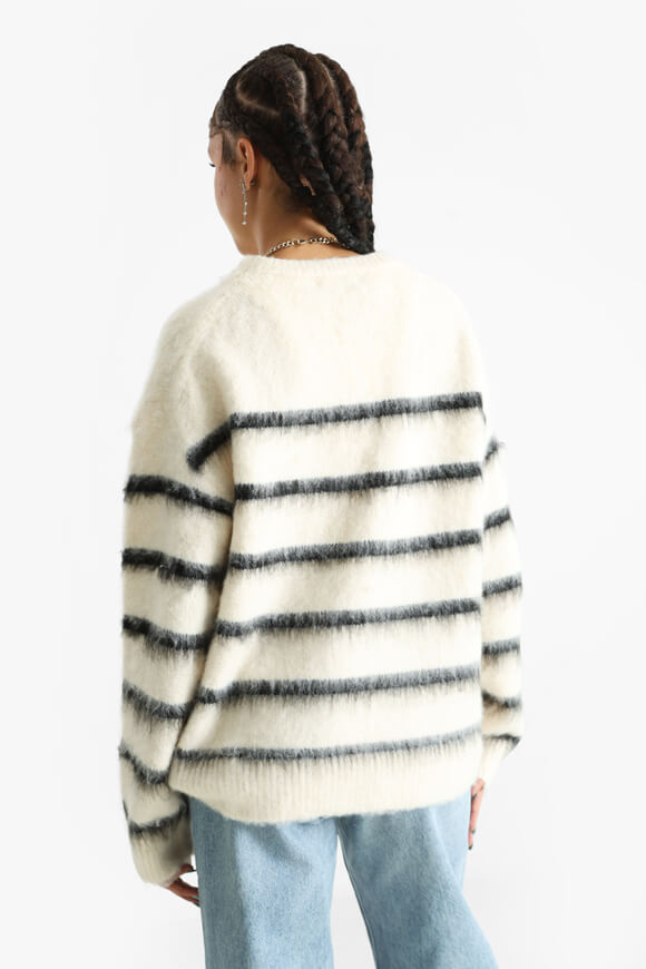 Oversize hairy knit sweater - Ecru