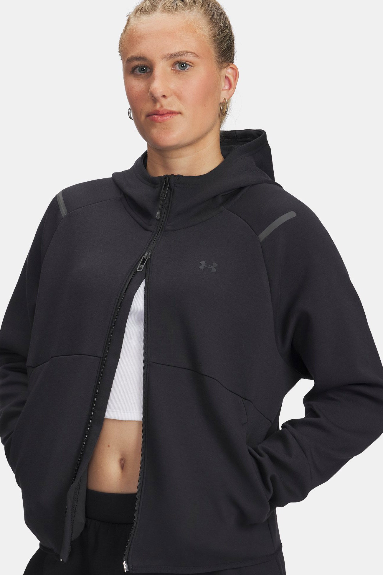 Kapuzensweatjacke - Black